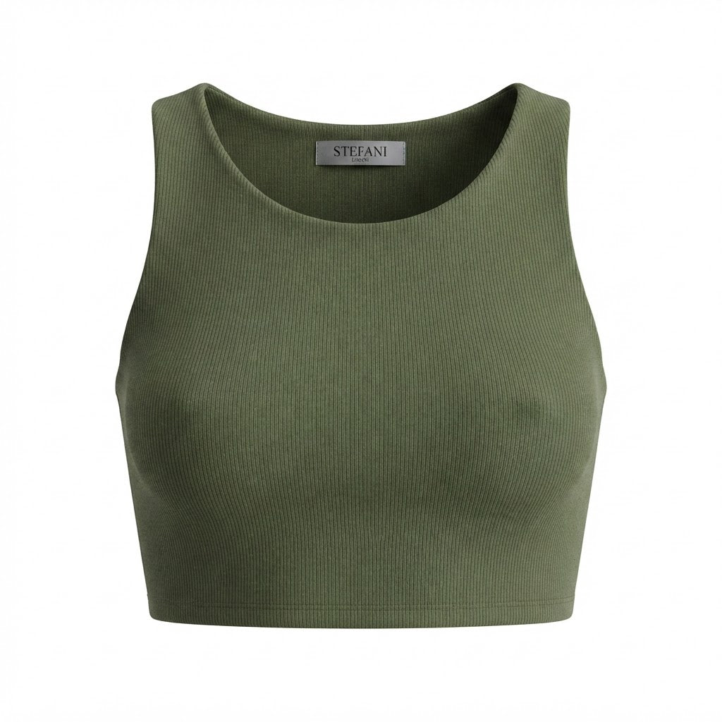 Cropped feminino duplo forro frente e verso malha ribana poliéster - Preto