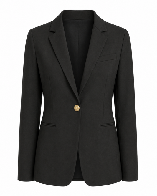 Blazer de Alfaiataria com forro interno - Preto