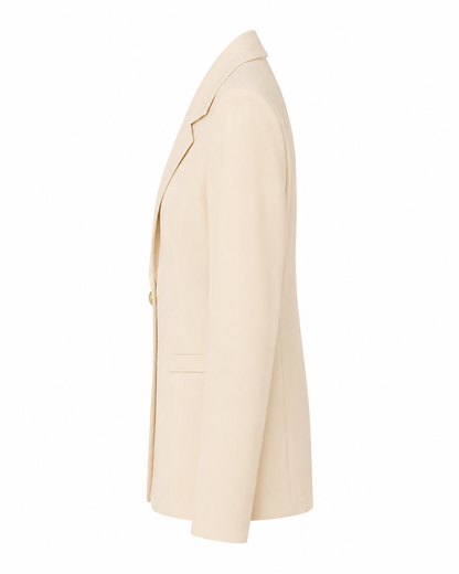 Blazer de Alfaiataria com forro interno - Bege