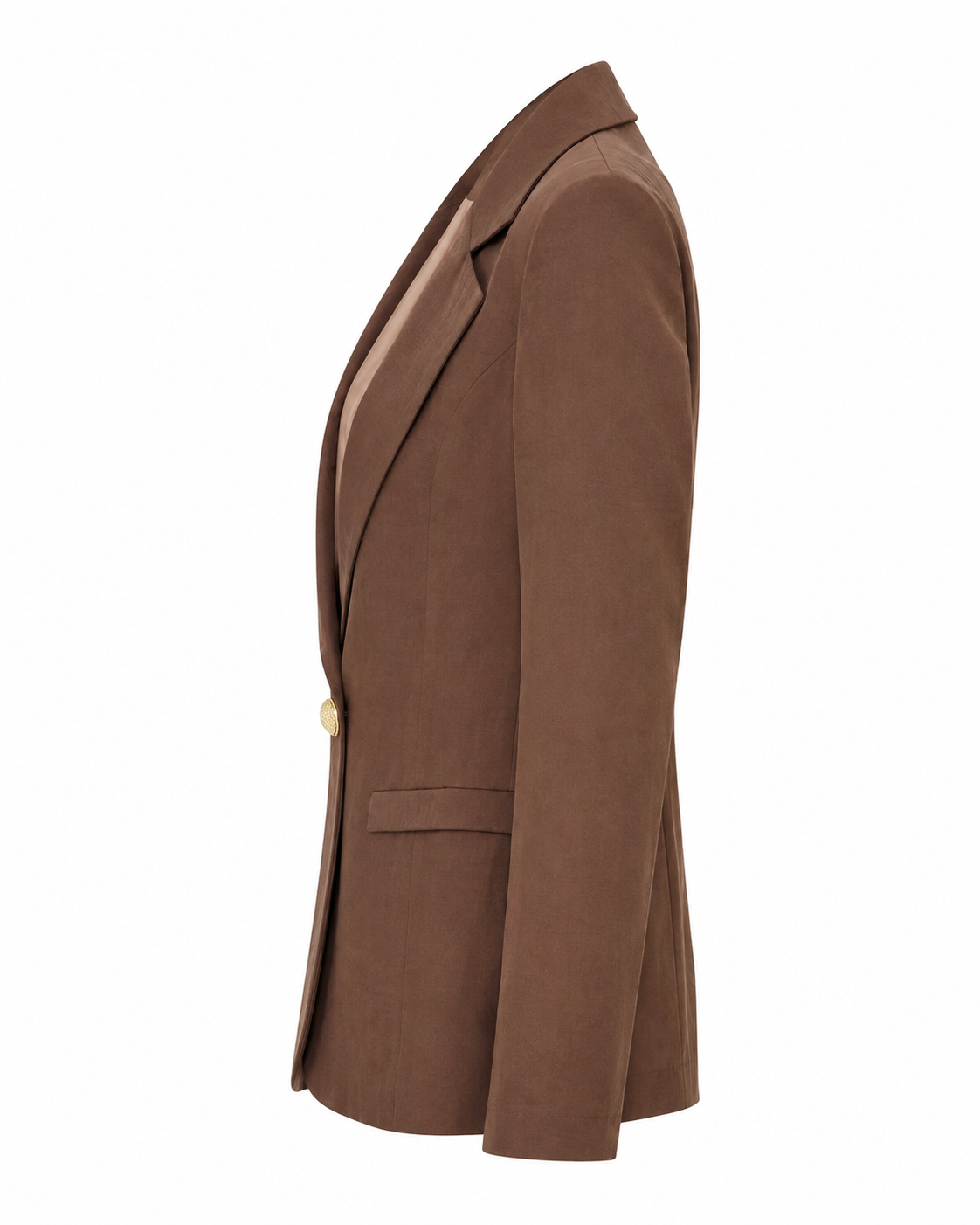 Blazer de Alfaiataria com forro interno - Marrom