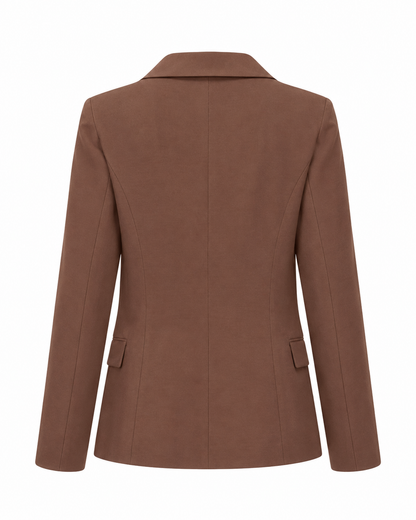 Blazer de Alfaiataria com forro interno - Marrom