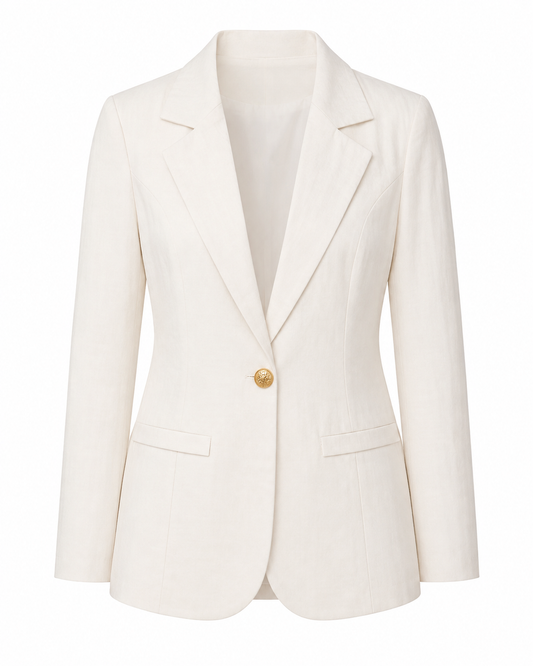 Blazer de Alfaiataria com forro interno - Branco
