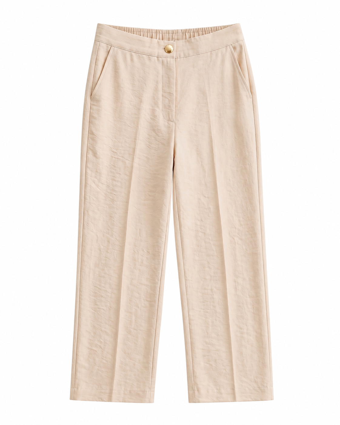 Calça Alfaiataria corte reto - Bege