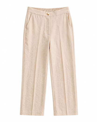 Calça Alfaiataria corte reto - Bege