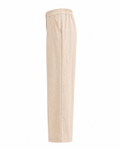 Calça Alfaiataria corte reto - Bege