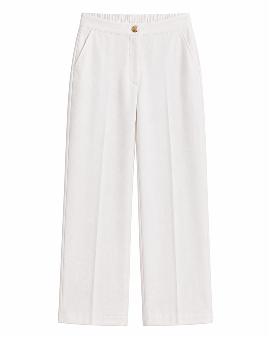Calça Alfaiataria corte reto - Branco
