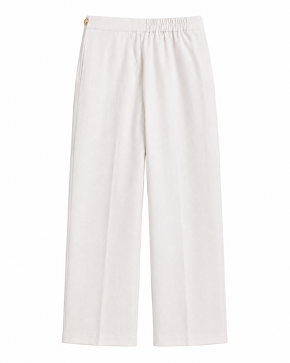 Calça Alfaiataria corte reto - Branco