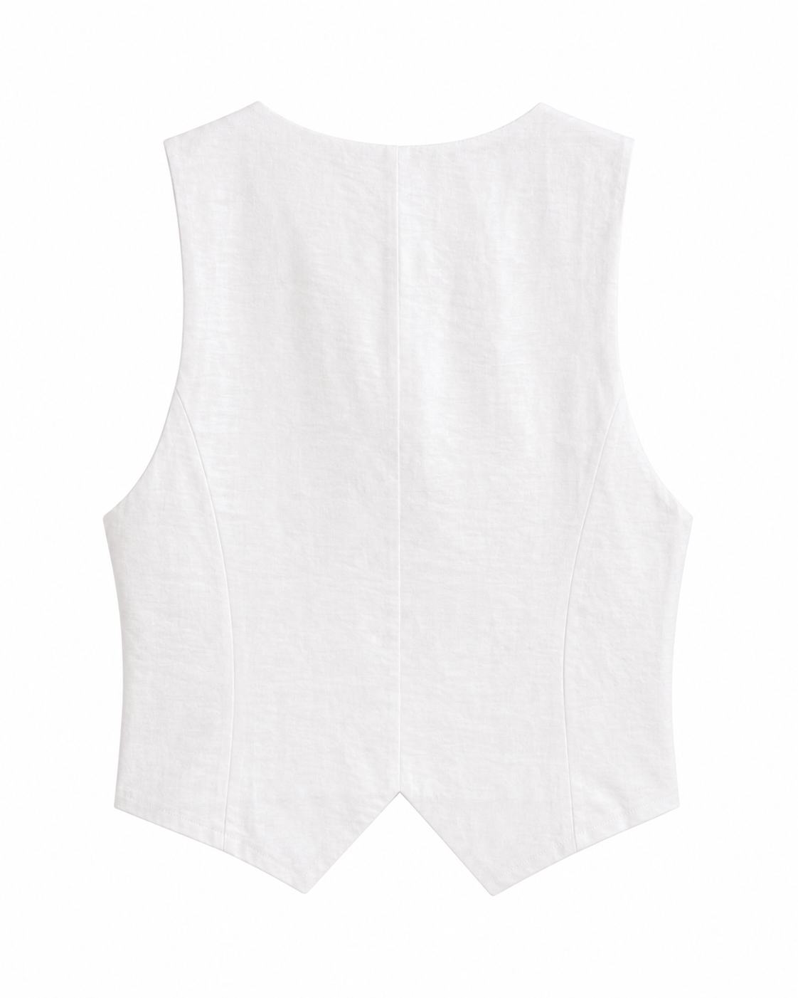 Colete feminino alfaiataria fake bolso - Branco