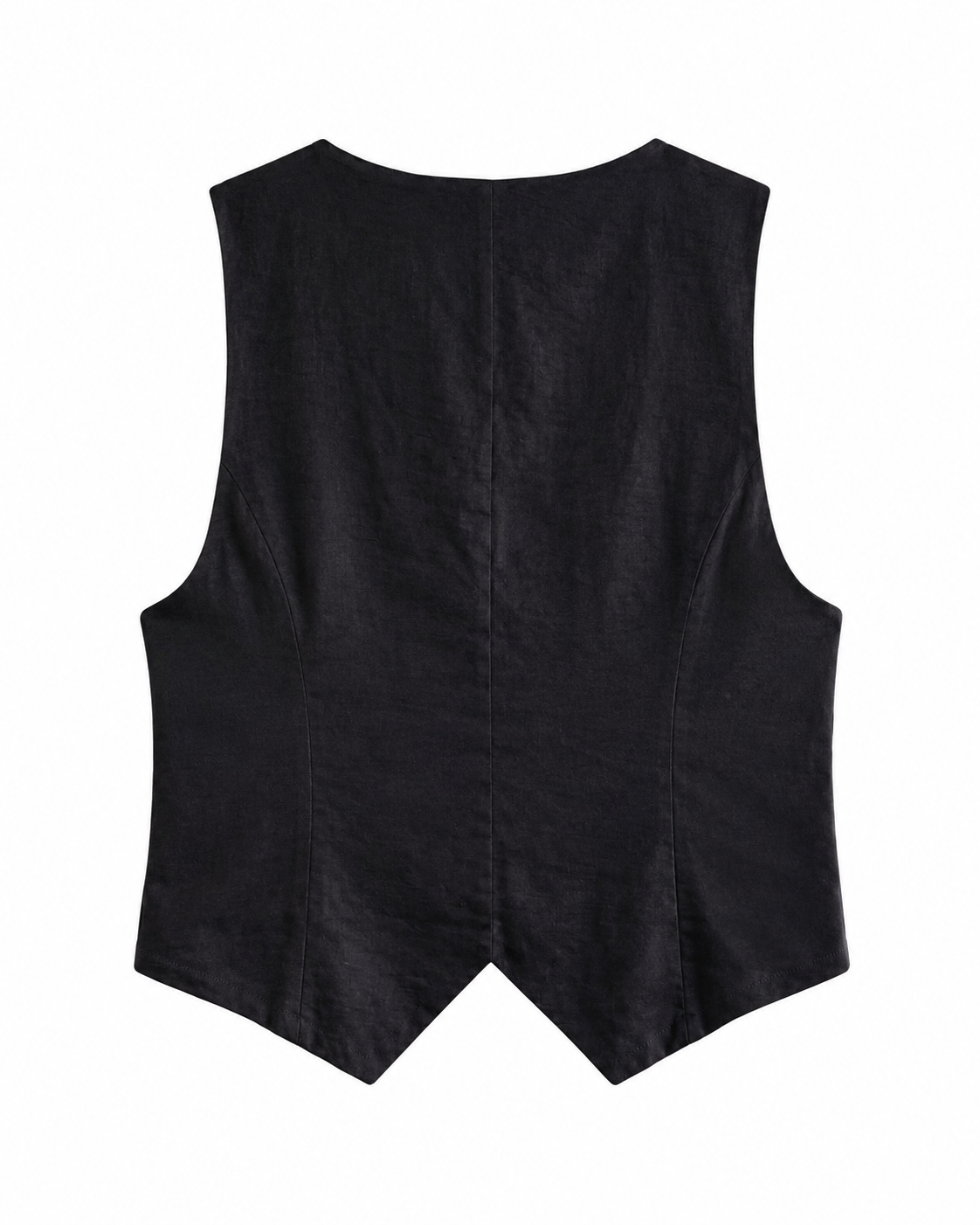 Colete feminino alfaiataria fake bolso - Preto