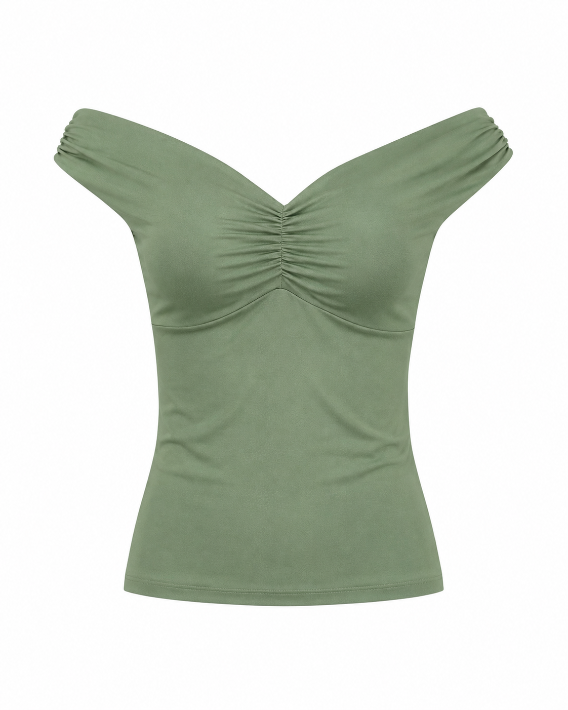 Blusa feminina ombro a ombro malha suplex - Verde