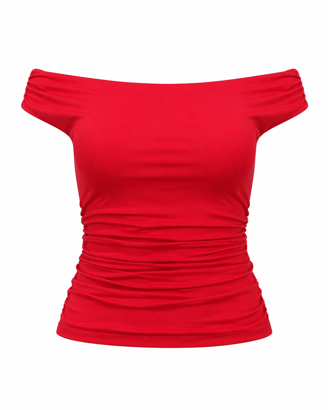 Blusa feminina ombro a ombro malha suplex - Vermelho