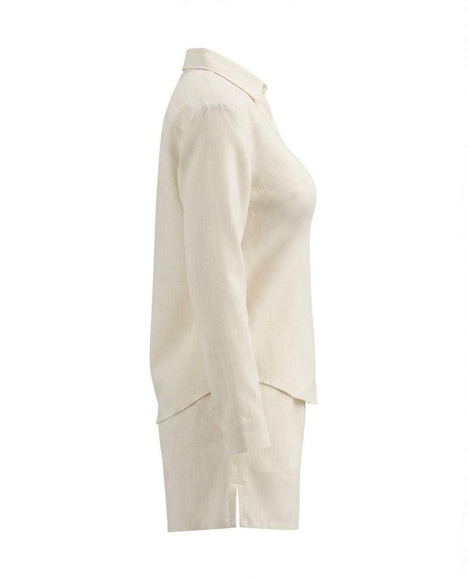 Conjunto Linho Elegance Camisa Social e Short