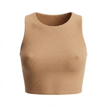 Cropped feminino duplo forro frente e verso malha ribana poliéster - Preto